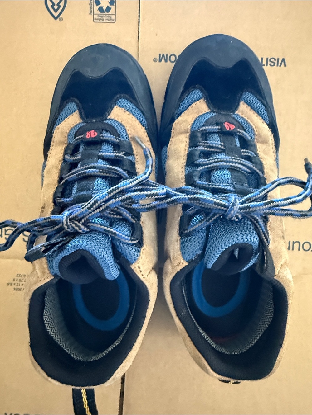 Vasque Blue and Tan Kids Hiking Shoes